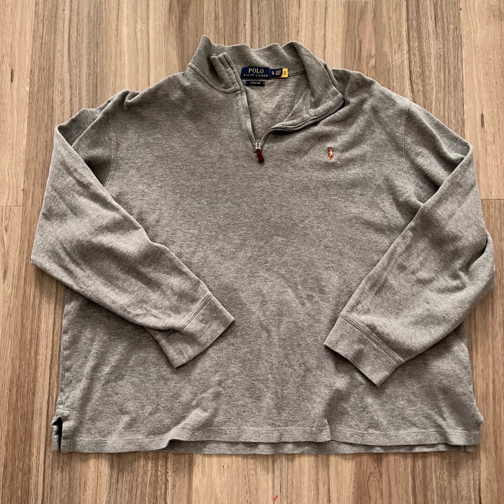 Polo Ralph Lauren Mens Extra Large Estate Rib Quarter-Zip Pullover Sweatshirt